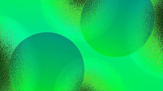 Abstract green and yellow circular patterns
