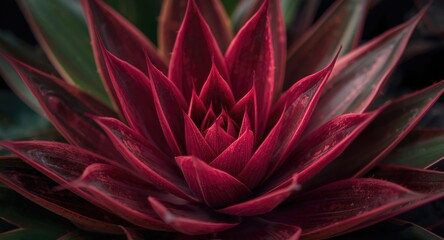 Fototapeta premium Close up view of exotic rare plants with vibrant foliage