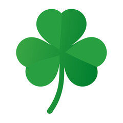 Vibrant Clover Leaf Illustration, Lucky Charm Symbol, Saint Patricks Day Design Element, Green Botanical Graphic