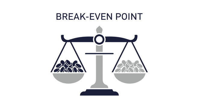 Balance Scale with Coins Illustration.