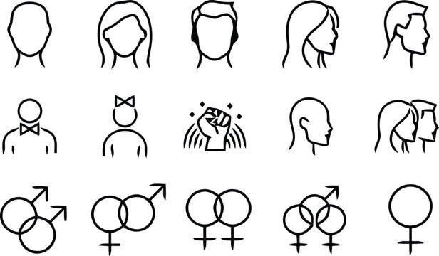 Collection of gender identity and sexual orientation symbols