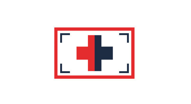Red and black medical cross symbol.