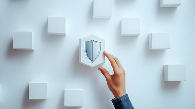 hand pushing a button on a touch screen interface