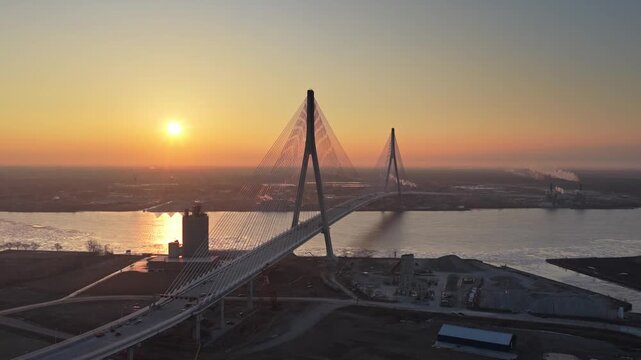 Detroit Gordie Howe Bridge Detroit River