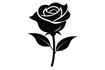 Rose, Floral Silhouette