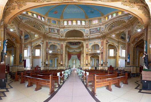 Inside the Church of the Immaculate Heart of Mary, popularly known as La C&uacute;pula, in Lima, Peru.