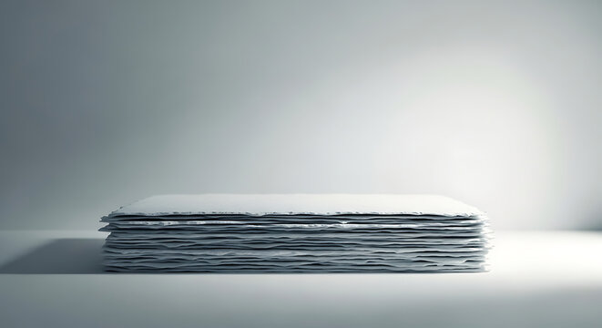 Stack of white paper sheets