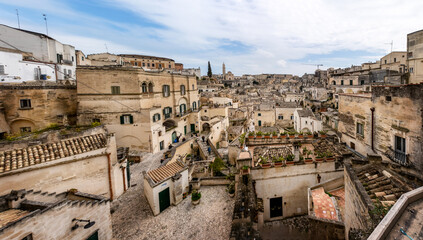 Fototapeta premium Beautiful town of Matera, UNESCO heritage, oldest city in Europe, Basilicata region, Italy