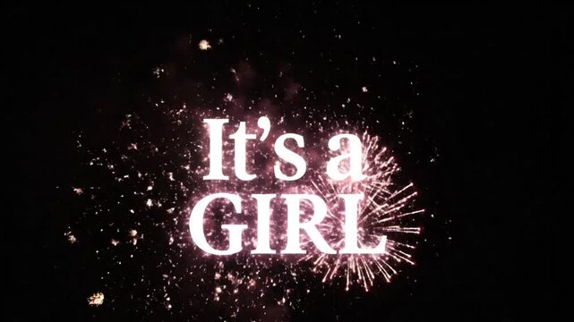 Fireworks Reveal: 'It's a Girl!' Announcement with Stunning Pyrotechnic Display