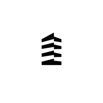 Modern skyscraper building logo design