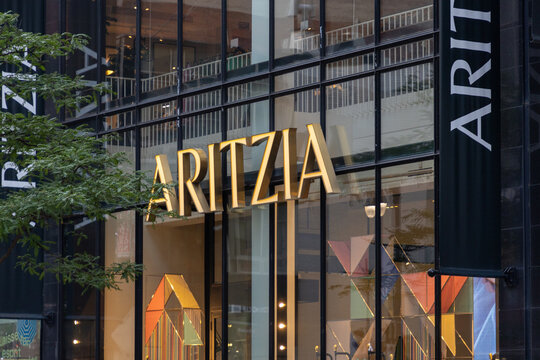 Montreal, Canada - August 2, 2025: Aritzia clothing store in downtown