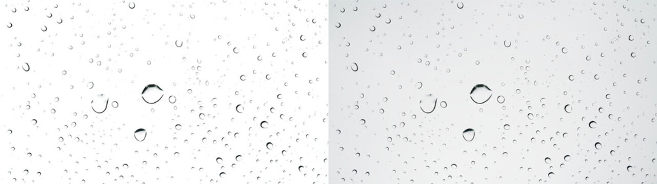 Water drops glass dense rain overlay smooth grain bokeh drip PNG transparent abstract background