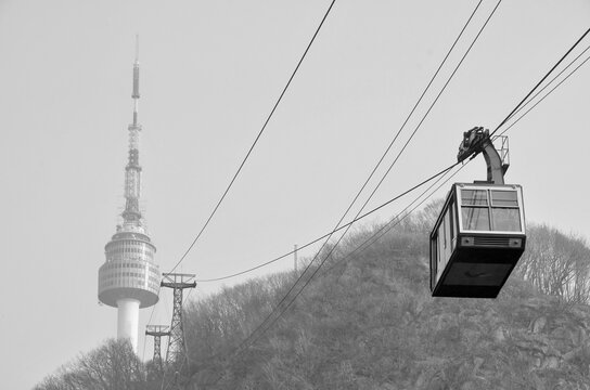 SEOUL, SOUTH KOREA: N tower or YTN Seoul Tower and commonly known as the Namsan or Seoul Tower, is a communication and observation tower located on Namsan Mountain 