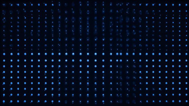 Dynamic digital light array with glowing blue points against a dark background
