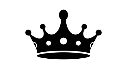 Black crown icon symbol royal head. © fadli