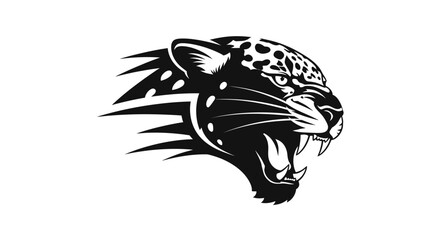 Black Jaguar Head Logo Illustration. © fadli
