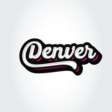 Denver Hand Lettering Typography Vector Template