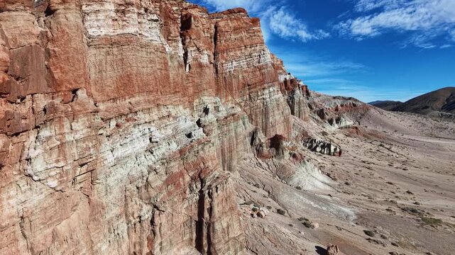 CALIFORNIA - 2.24.2026 - Amazing aerial footage climbing towards the top of a canyon in California's Red Rock Canyon State Park.