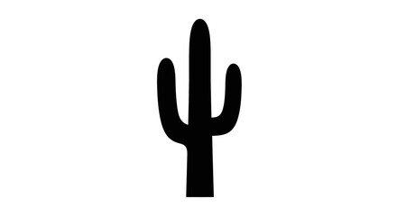 Fototapeta premium Cactus plant silhouette icon graphic.