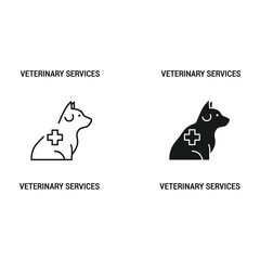 Obraz premium Veterinary Clinic Icon Pet Care Health