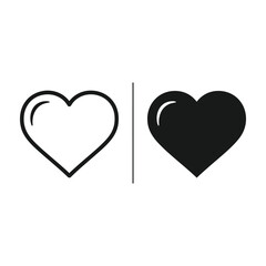 Heart Icon Line Solid Commercial Graphics