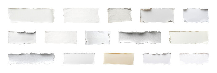 PNG Torn paper strips collection on transparent background