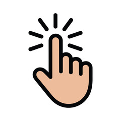Obraz premium Click to interact with modern interface icon
