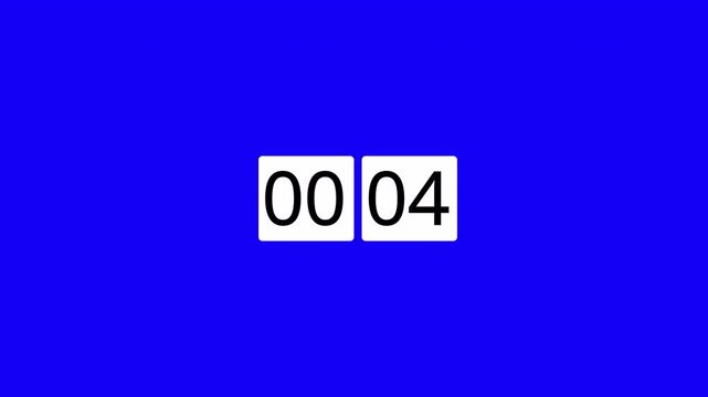Ten second countdown timer animation from 10 to 0 seconds on transparent background in 4k, 10 seconds countdown timer with alpha channel, 10sec countdown video animation