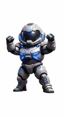 Obraz premium Small astronaut toy in space suit.
