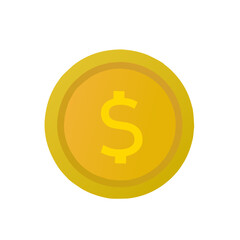 Obraz premium coins, gold coin with dollar sign, metal money vector, coin illustration, metal money illustration
