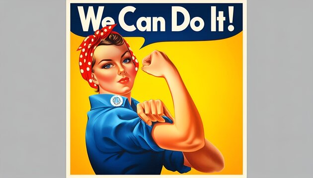 Rosie Riveter "We Can Do It!" Poster. Celebrate  International Women's Day. Unsung Inspiration. Beyond Bicep Womens History Month Feminist Icon Female Empowerment Symbolism of Beauty Legacy Historical