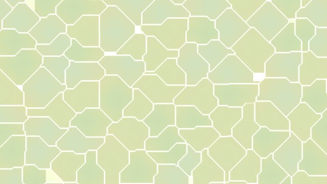 A kaleidoscope pattern with fractal texture creates a symmetrical design in a digital art animation on a green abstract background