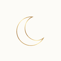 Golden crescent moon shaped earrings.