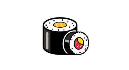 Sushi rolls isolated on white © Achmad