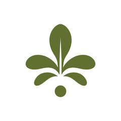 A stylized green fleur de lis symbol on a plain white background © MDMOSTAK