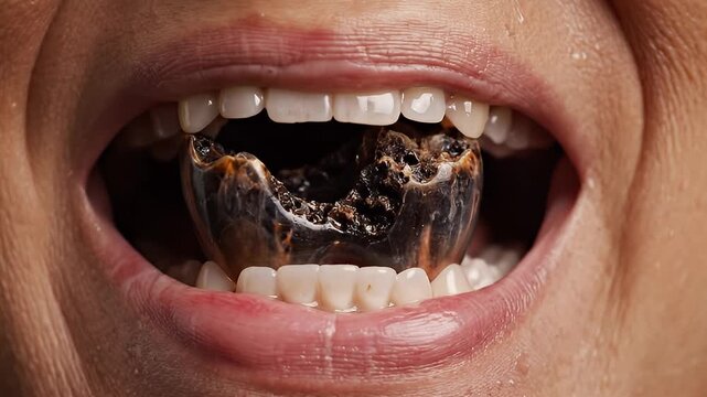 Bats Emerging from Open Mouth.