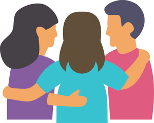 Fototapeta premium Group of people embracing demonstrating care, community, and solid relationships