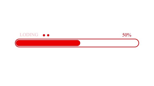 Digital Loading Progress Bar Animation 0&ndash;100 Percent with Percentage Counter. Futuristic Technology Interface. Smooth Fast Progress Indicator. WK Motion Graphics.