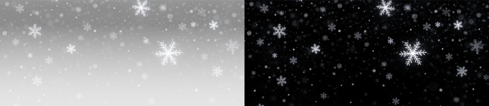 Winter snowflake particle design falling frost crystal texture illustration on transparent background