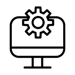 Obraz premium Virtual Machine Vector Icon