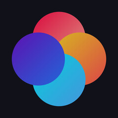Overlapping colored circles graphic