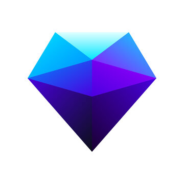 Gradient blue diamond shape icon