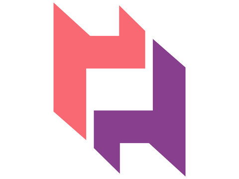 Abstract H Letter Logo with Square Shape