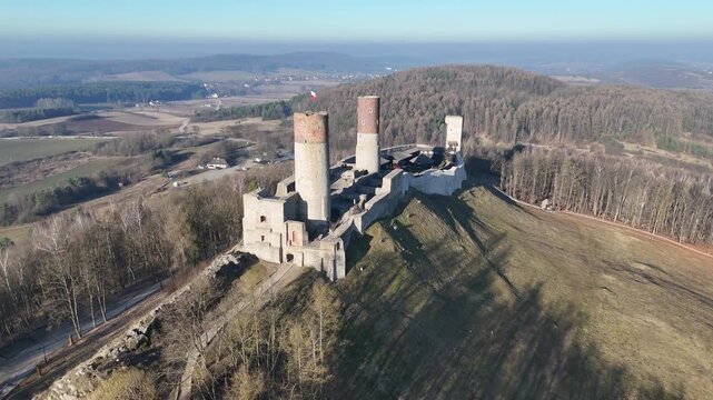 Chęciny Royal Castle &ndash; 4K Aerial Drone Footage