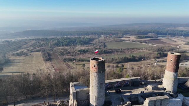 Chęciny Royal Castle &ndash; 4K Aerial Drone Footage