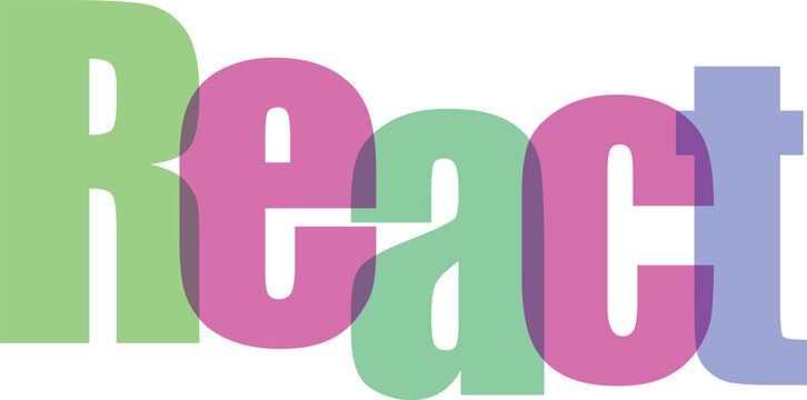 React Word Overlap Typography Design