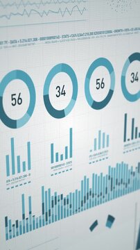 Business Stats Market And Data Vertical Background
Business and market data analysis and reports with infographics layout bar stats charts and diagrams on a computer screen in vertical format