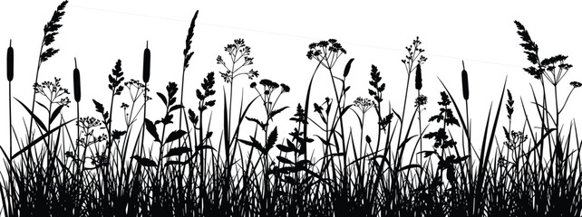 Black, flower, silhouette, vector, icons, set, floral, botanical, leaf, elements, collection, garden, plant, nature, graphics, logo, design, patterns, spring, blossom,