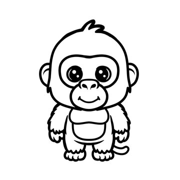 
cute gorilla icon