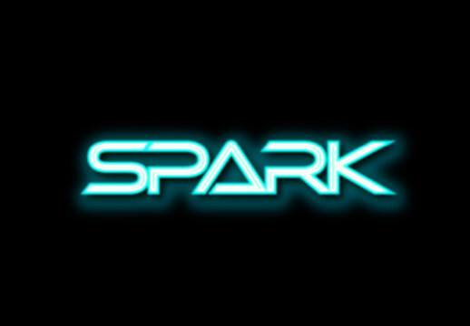 Cyber Neon Glow Led Text Effect